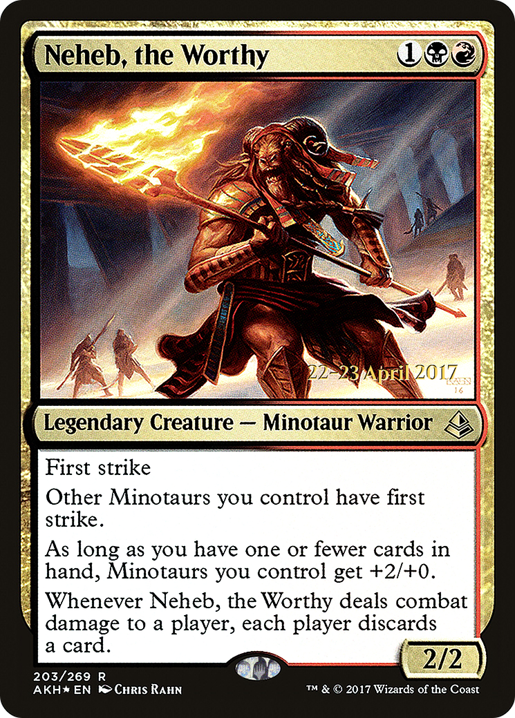 Neheb, the Worthy (PAKH-203S) - Amonkhet Promos Foil - Premium MTG Single from Wizards of the Coast - Just $0.76! Shop now at Game Crave Tournament Store