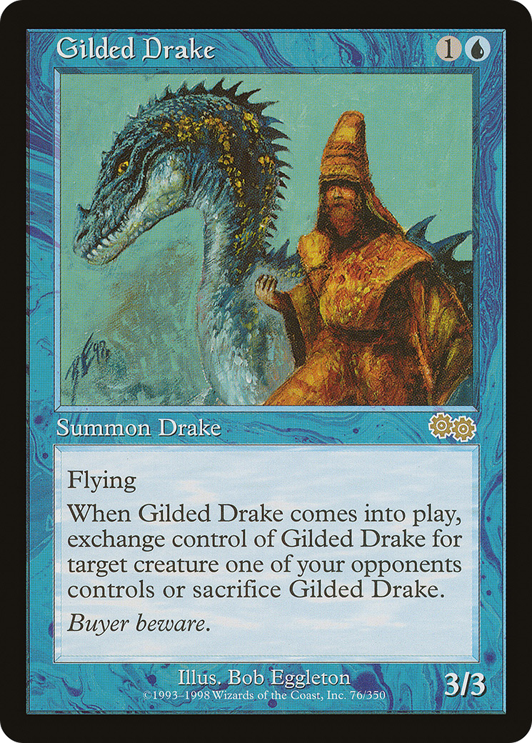 Gilded Drake (USG-076) - Urza's Saga - Premium MTG Single from Wizards of the Coast - Just $49.03! Shop now at Game Crave Tournament Store