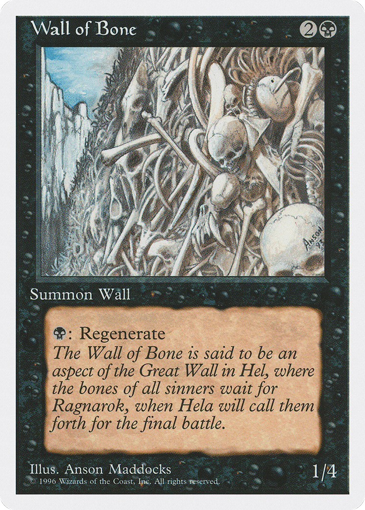 Wall of Bone (ITP-027) - Introductory Two-Player Set - Premium MTG Single from Wizards of the Coast - Just $0.48! Shop now at Game Crave Tournament Store