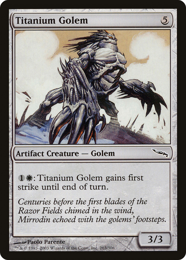 Titanium Golem (MRD-263) - Mirrodin - Premium MTG Single from Wizards of the Coast - Just $0.21! Shop now at Game Crave Tournament Store
