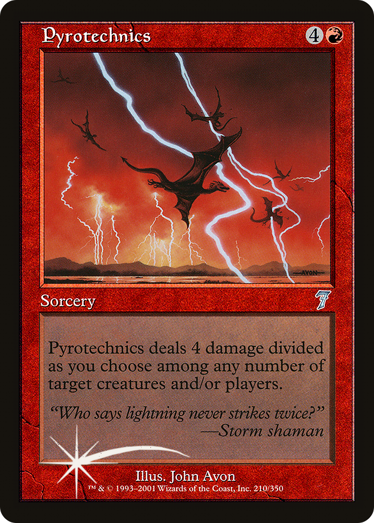 Pyrotechnics (7ED-210★) - Seventh Edition Foil - Premium MTG Single from Wizards of the Coast - Just $2.68! Shop now at Game Crave Tournament Store