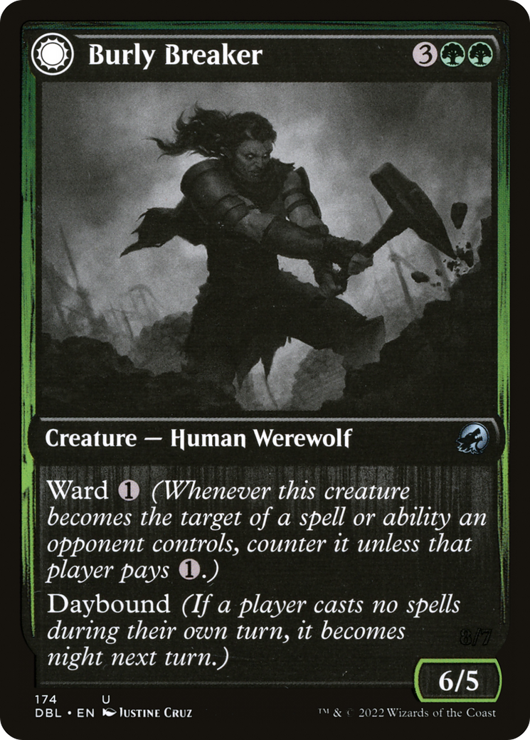 Burly Breaker // Dire-Strain Demolisher (DBL-174) - Innistrad: Double Feature: (Double Faced Transform) Foil - Premium MTG Single from Wizards of the Coast - Just $0.17! Shop now at Game Crave Tournament Store