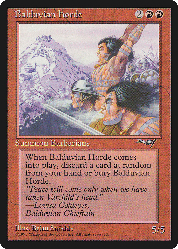 Balduvian Horde (ALL-065) - Alliances - Premium MTG Single from Wizards of the Coast - Just $0.58! Shop now at Game Crave Tournament Store
