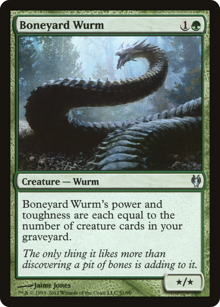 Boneyard Wurm (DDJ-051) - Duel Decks: Izzet vs. Golgari - Premium MTG Single from Wizards of the Coast - Just $0.29! Shop now at Game Crave Tournament Store