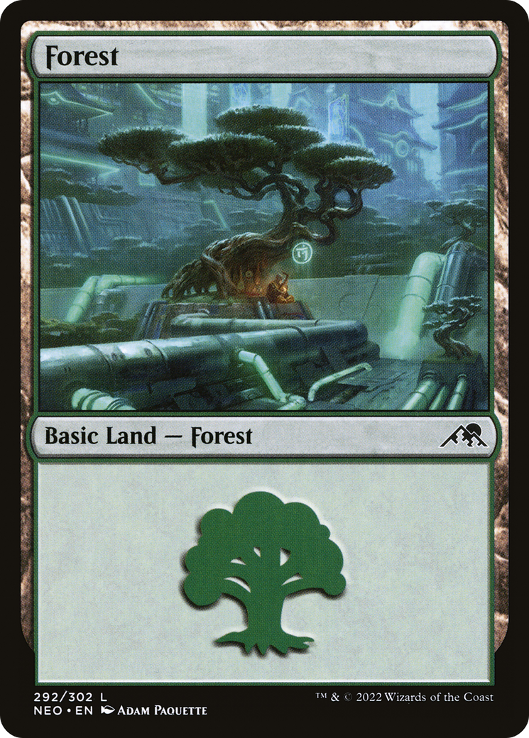 Forest (NEO-292) - Kamigawa: Neon Dynasty Foil - Premium MTG Single from Wizards of the Coast - Just $0.08! Shop now at Game Crave Tournament Store