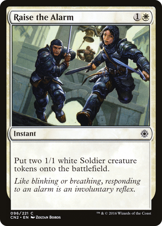 Raise the Alarm (CN2-096) - Conspiracy: Take the Crown - Premium MTG Single from Wizards of the Coast - Just $0.25! Shop now at Game Crave Tournament Store