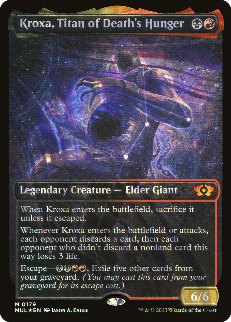 Kroxa, Titan of Death's Hunger (MUL-179) - Multiverse Legends: (Showcase) Foil - Premium MTG Single from Wizards of the Coast - Just $2.46! Shop now at Game Crave Tournament Store