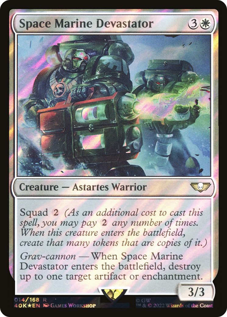 Space Marine Devastator (40K-14★) - Warhammer 40,000 Commander Foil - Premium MTG Single from Wizards of the Coast - Just $0.94! Shop now at Game Crave Tournament Store