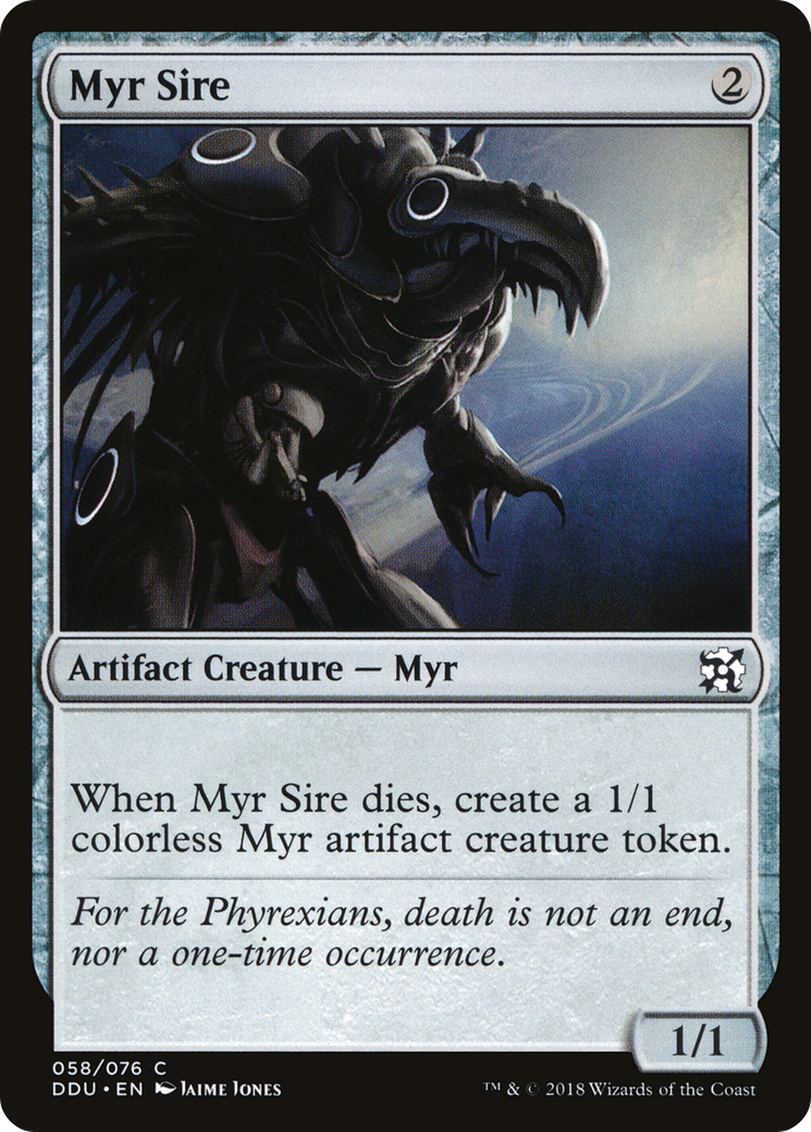 Myr Sire (DDU-058) - Duel Decks: Elves vs. Inventors - Premium MTG Single from Wizards of the Coast - Just $0.08! Shop now at Game Crave Tournament Store