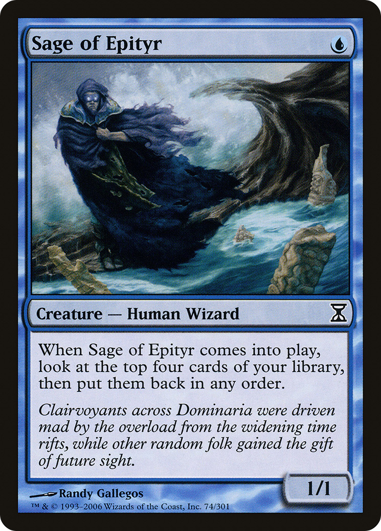 Sage of Epityr (TSP-074) - Time Spiral Foil - Premium MTG Single from Wizards of the Coast - Just $1.20! Shop now at Game Crave Tournament Store