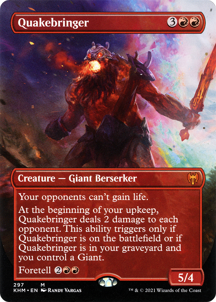 Quakebringer (KHM-297) - Kaldheim (Borderless) Foil - Premium MTG Single from Wizards of the Coast - Just $0.55! Shop now at Game Crave Tournament Store