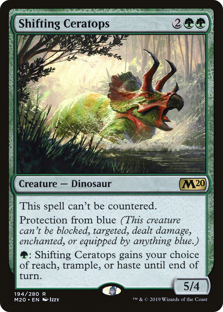 Shifting Ceratops (M20-194) - Core Set 2020 - Premium MTG Single from Wizards of the Coast - Just $0.08! Shop now at Game Crave Tournament Store