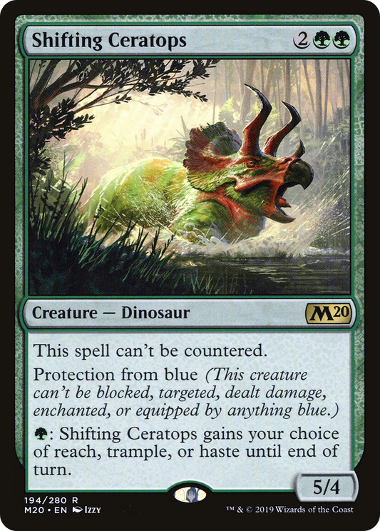 Shifting Ceratops (M20-194) - Core Set 2020 Foil - Premium MTG Single from Wizards of the Coast - Just $0.22! Shop now at Game Crave Tournament Store