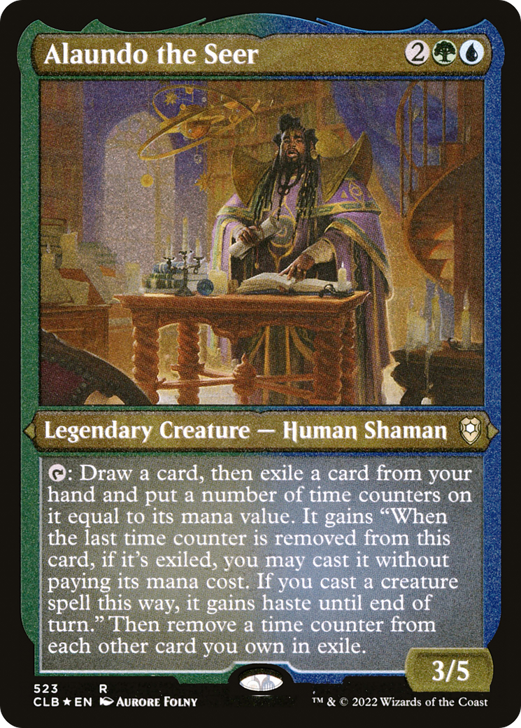 Alaundo the Seer (CLB-523) - Commander Legends: Battle for Baldur's Gate Etched Foil - Premium MTG Single from Wizards of the Coast - Just $0.08! Shop now at Game Crave Tournament Store