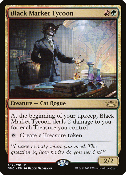 Black Market Tycoon (PSNC-167P) - Streets of New Capenna Promos Foil - Premium MTG Single from Wizards of the Coast - Just $0.11! Shop now at Game Crave Tournament Store