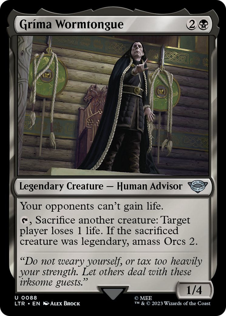 Gríma Wormtongue (LTR-088) - The Lord of the Rings: Tales of Middle-earth - Premium MTG Single from Wizards of the Coast - Just $0.08! Shop now at Game Crave Tournament Store