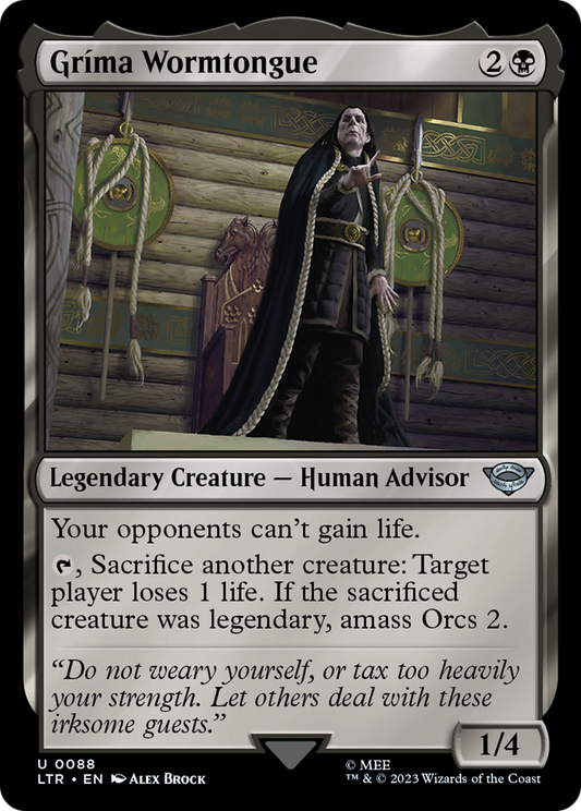 Gríma Wormtongue (LTR-088) - The Lord of the Rings: Tales of Middle-earth - Premium MTG Single from Wizards of the Coast - Just $0.08! Shop now at Game Crave Tournament Store