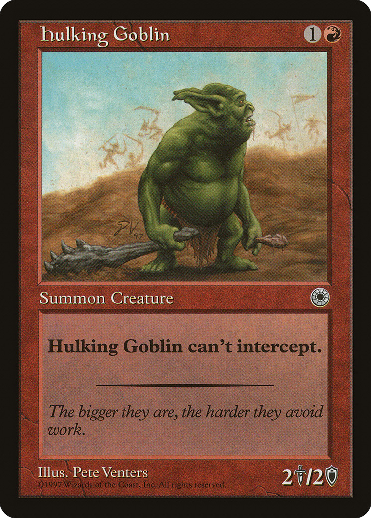 Hulking Goblin (POR-135) - Portal - Premium MTG Single from Wizards of the Coast - Just $0.08! Shop now at Game Crave Tournament Store