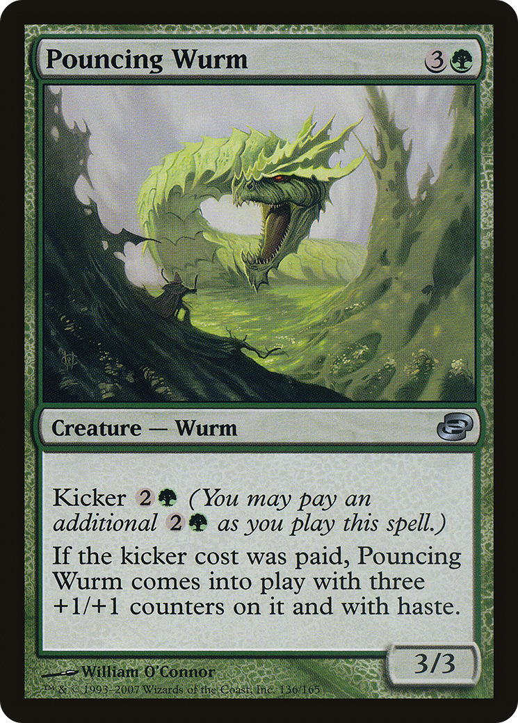 Pouncing Wurm (PLC-136) - Planar Chaos Foil - Premium MTG Single from Wizards of the Coast - Just $1.22! Shop now at Game Crave Tournament Store