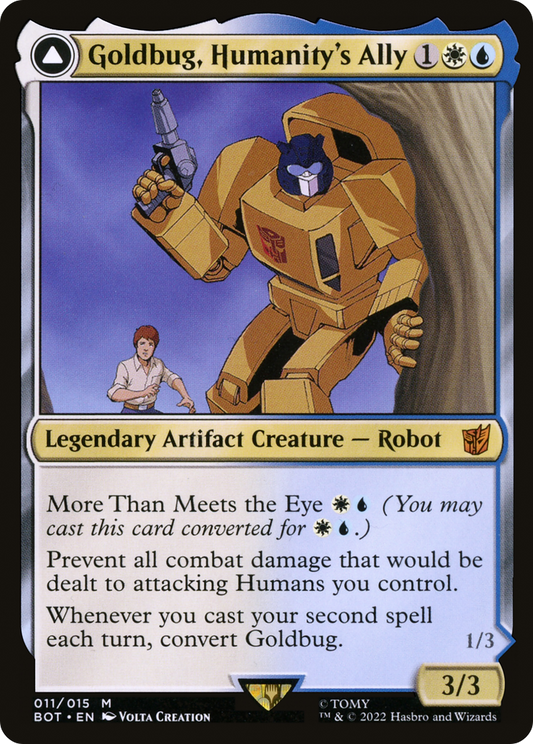 Goldbug, Humanity's Ally // Goldbug, Scrappy Scout (BOT-011) - Transformers: (convertdfc) - Premium MTG Single from Wizards of the Coast - Just $0.22! Shop now at Game Crave Tournament Store