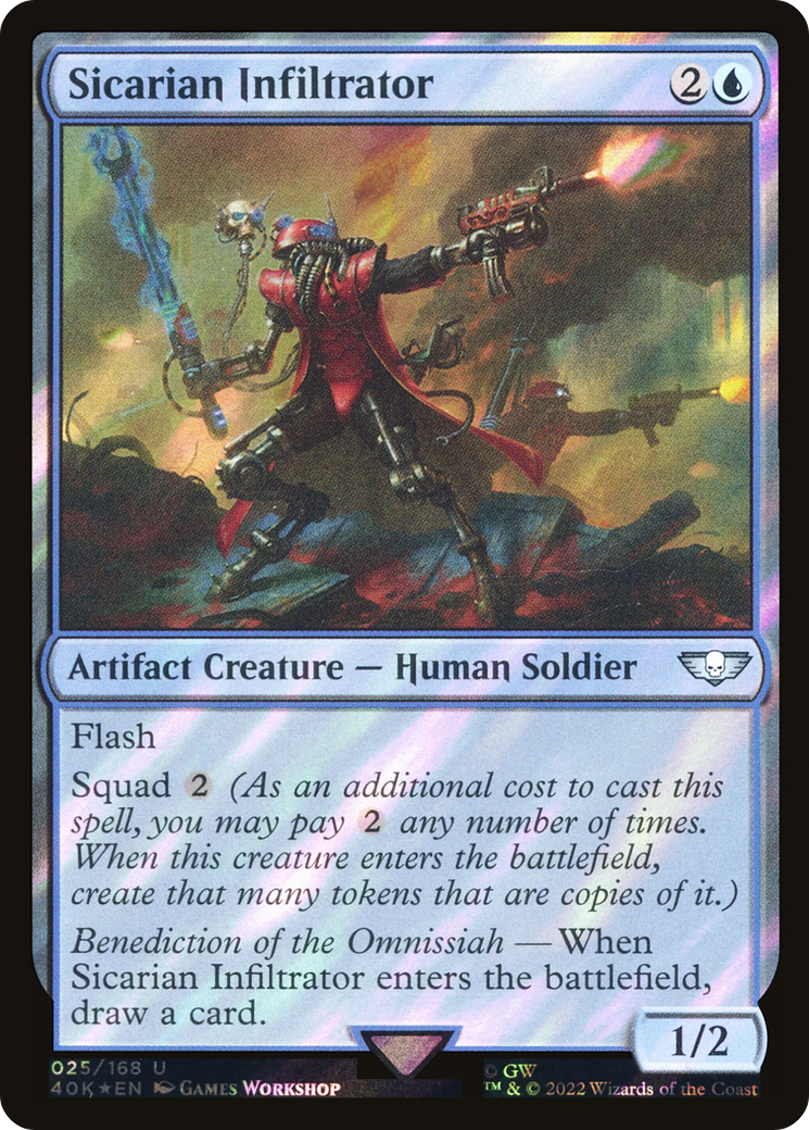 Sicarian Infiltrator (40K-25★) - Warhammer 40,000 Commander Foil - Premium MTG Single from Wizards of the Coast - Just $2.18! Shop now at Game Crave Tournament Store