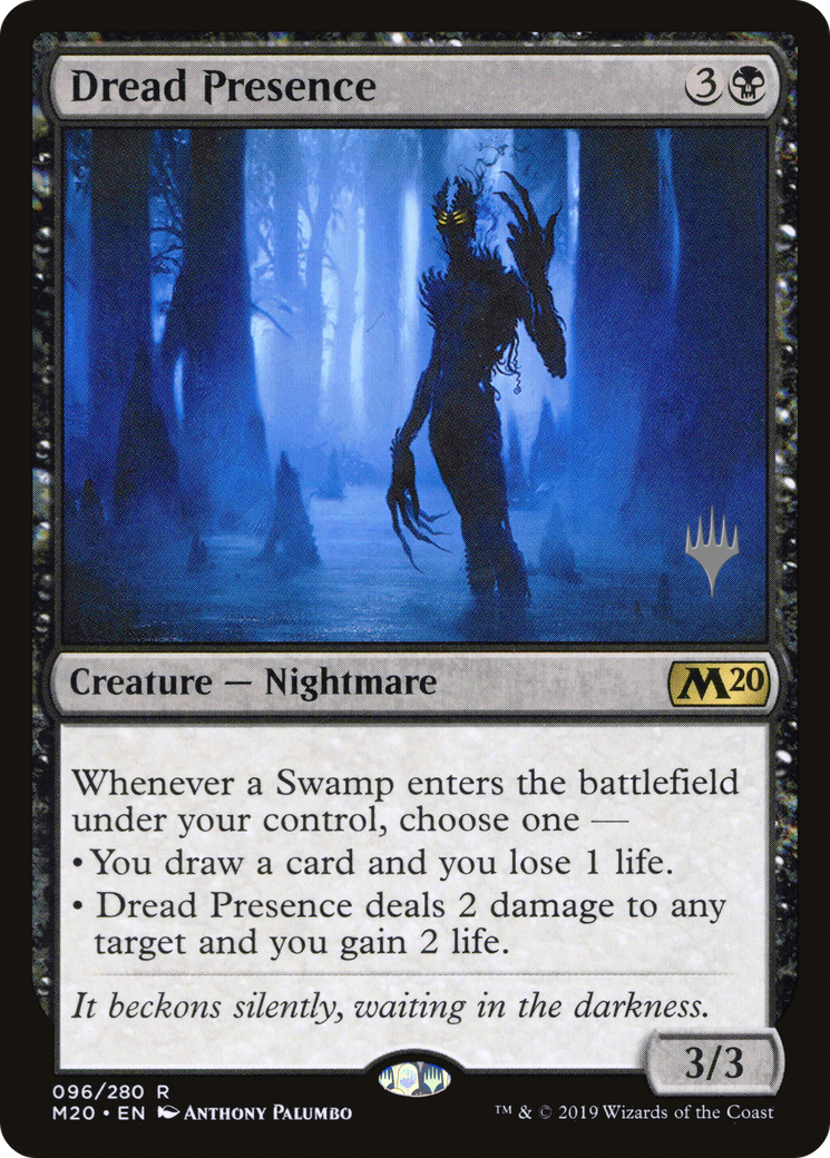 Dread Presence (PM20-96P) - Core Set 2020 Promos Foil - Premium MTG Single from Wizards of the Coast - Just $3.43! Shop now at Game Crave Tournament Store