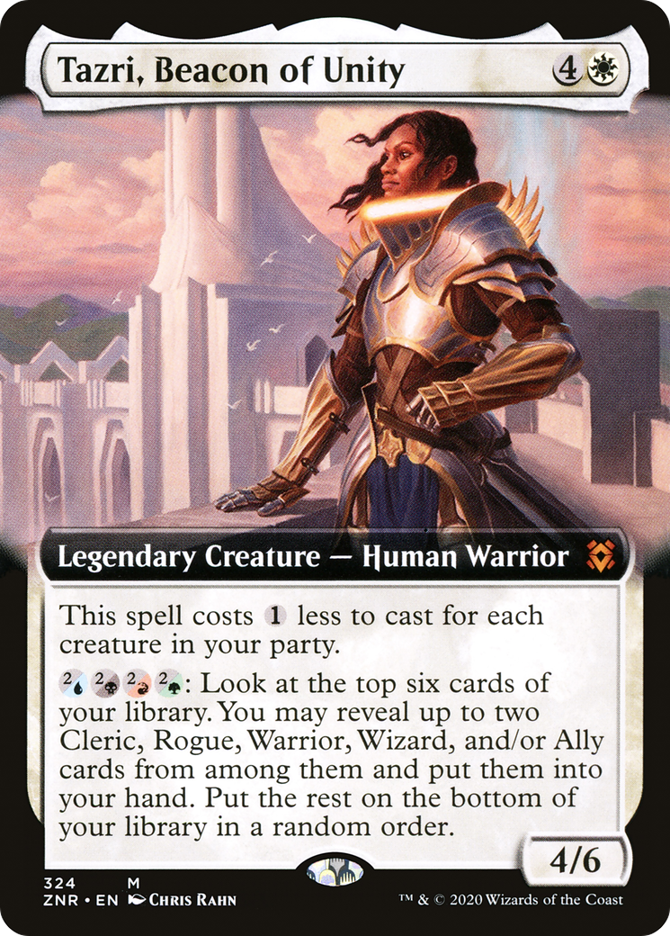 Tazri, Beacon of Unity (ZNR-324) - Zendikar Rising: (Extended Art) Foil - Premium MTG Single from Wizards of the Coast - Just $0.49! Shop now at Game Crave Tournament Store