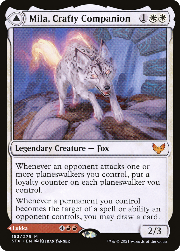 Mila, Crafty Companion // Lukka, Wayward Bonder (STX-153) - Strixhaven: School of Mages Foil - Premium MTG Single from Wizards of the Coast - Just $2.53! Shop now at Game Crave Tournament Store