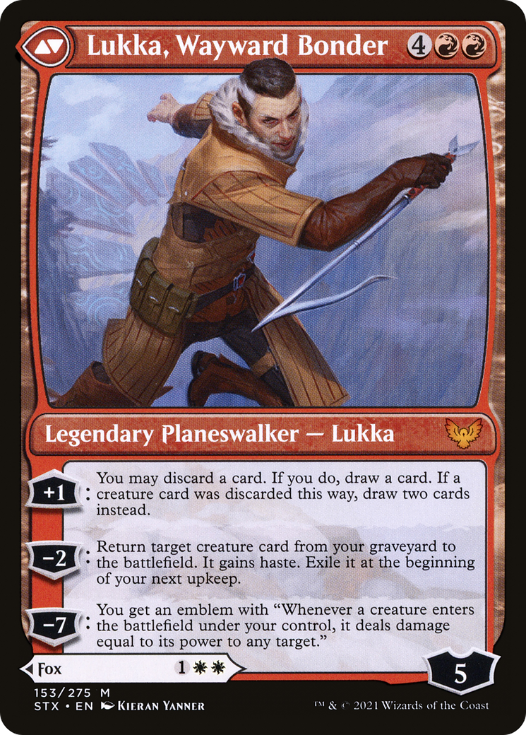 Mila, Crafty Companion // Lukka, Wayward Bonder (STX-153) - Strixhaven: School of Mages Foil - Premium MTG Single from Wizards of the Coast - Just $2.53! Shop now at Game Crave Tournament Store
