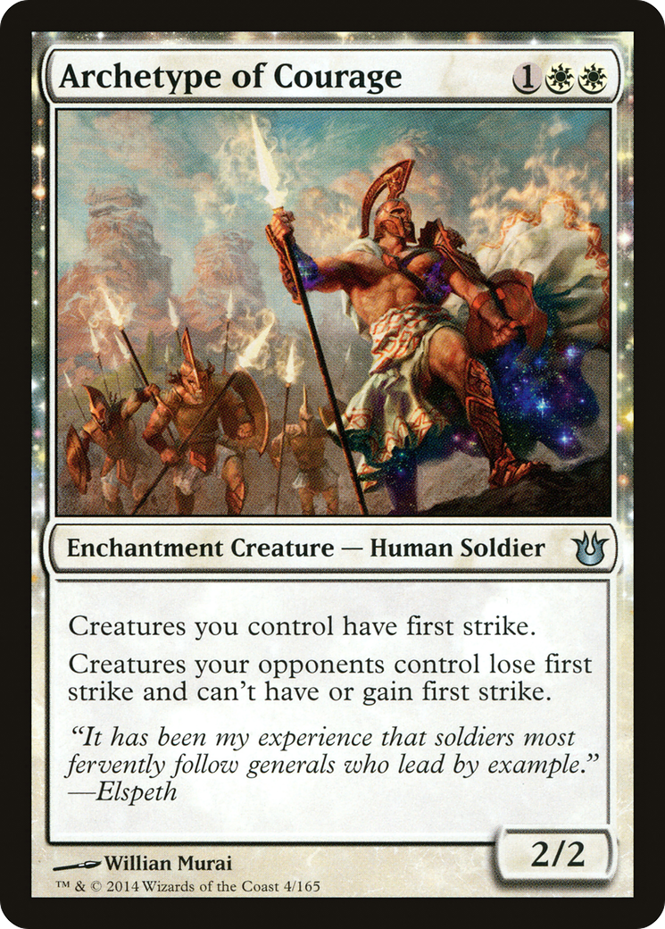 Archetype of Courage (BNG-004) - Born of the Gods: (nyxtouched) - Premium MTG Single from Wizards of the Coast - Just $0.27! Shop now at Game Crave Tournament Store