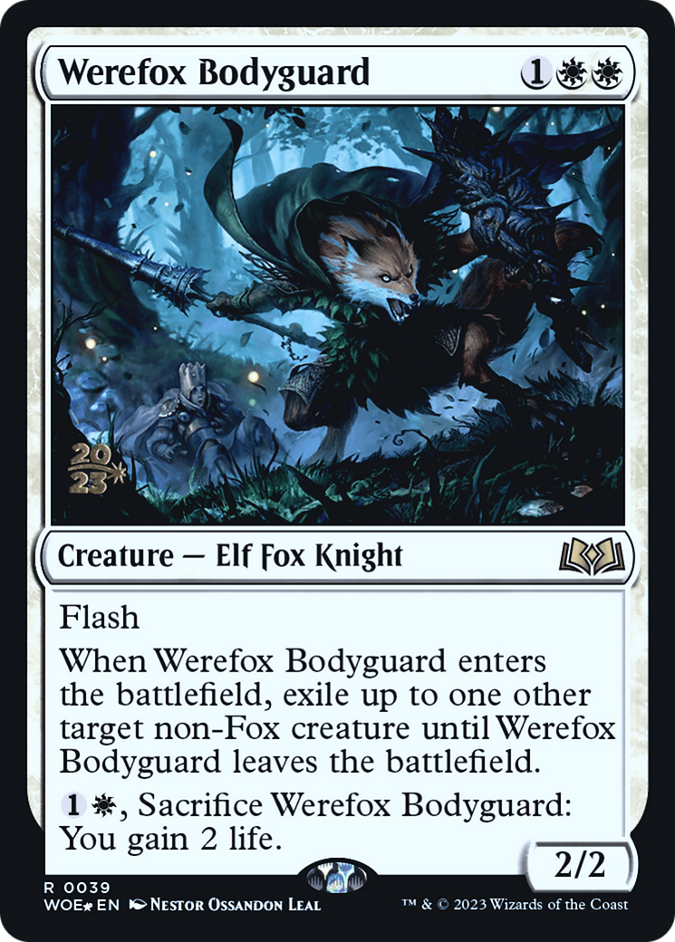 Werefox Bodyguard (PWOE-39S) - Wilds of Eldraine Promos Foil - Premium MTG Single from Wizards of the Coast - Just $0.32! Shop now at Game Crave Tournament Store