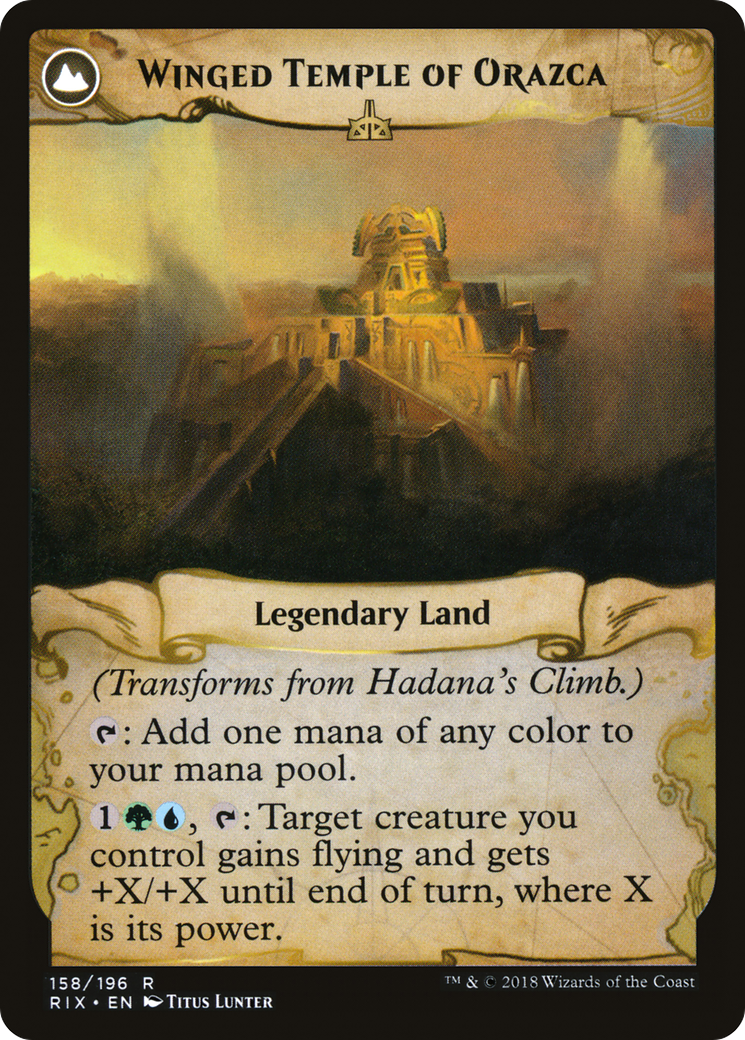 Hadana's Climb // Winged Temple of Orazca (RIX-158) - Rivals of Ixalan: (compasslanddfc) Foil - Premium MTG Single from Wizards of the Coast - Just $1! Shop now at Game Crave Tournament Store