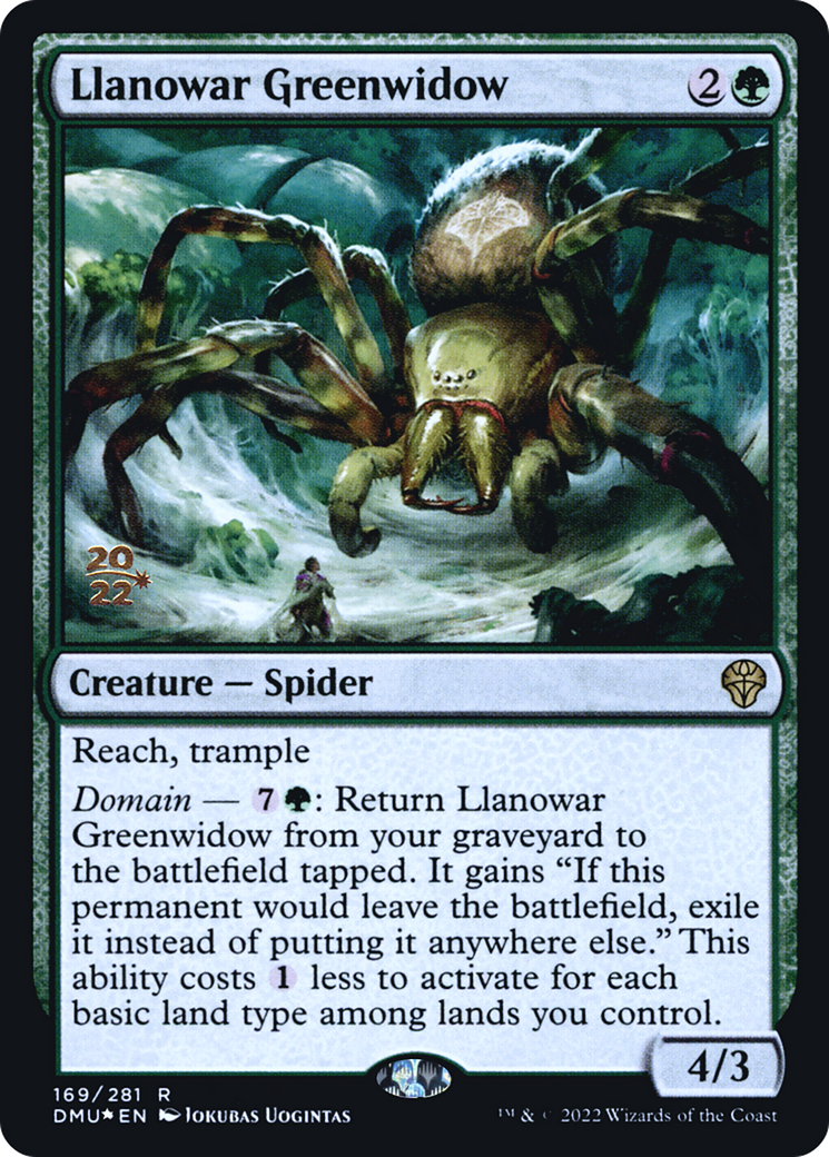 Llanowar Greenwidow (PDMU-169S) - Dominaria United Promos Foil - Premium MTG Single from Wizards of the Coast - Just $0.17! Shop now at Game Crave Tournament Store