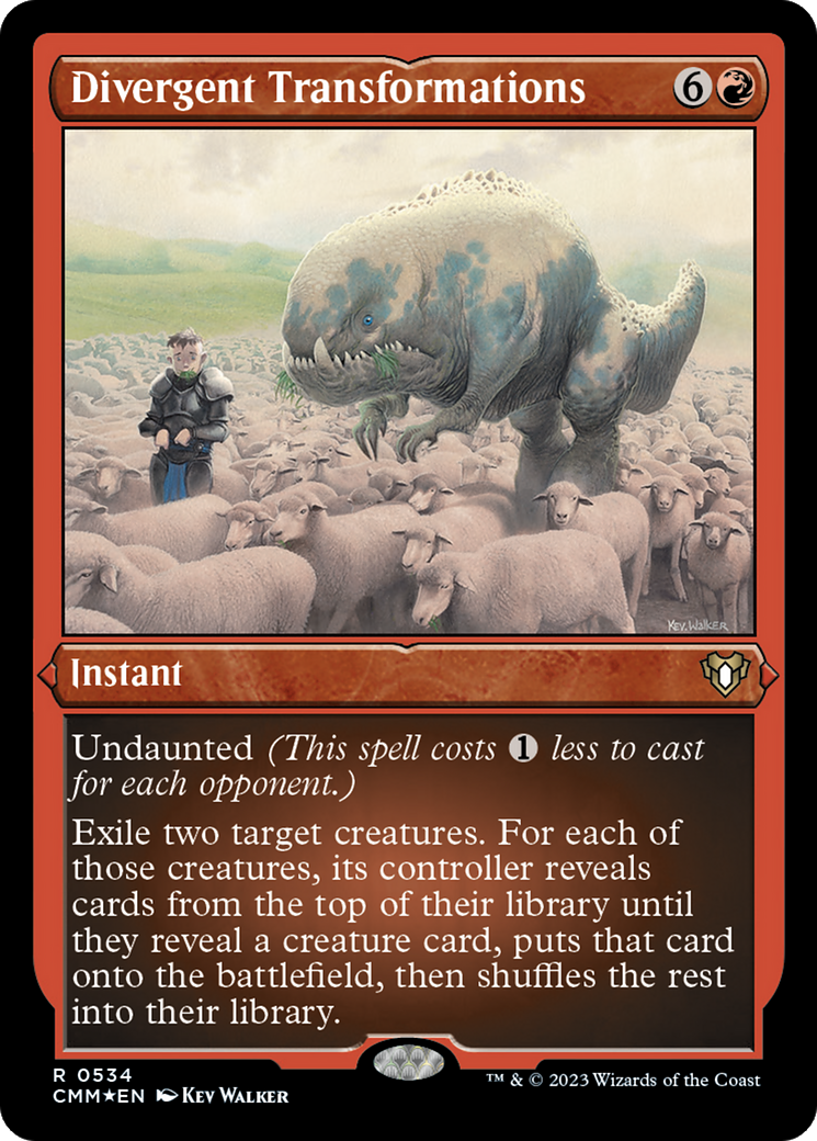 Divergent Transformations (CMM-534) - Commander Masters Etched Foil - Premium MTG Single from Wizards of the Coast - Just $0.40! Shop now at Game Crave Tournament Store