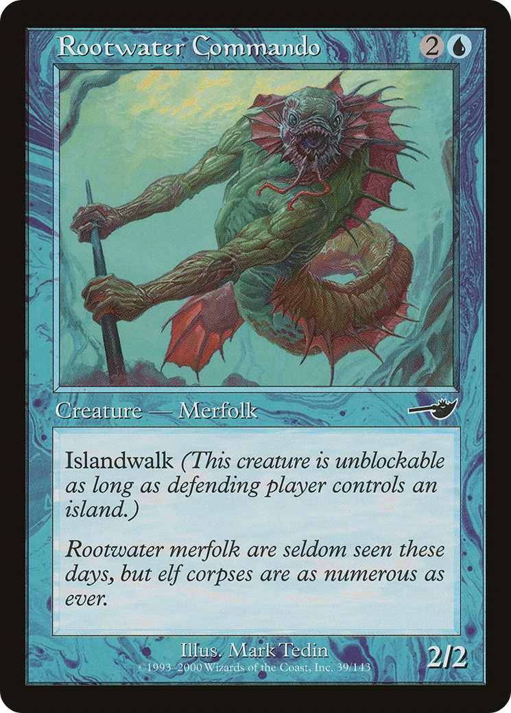 Rootwater Commando (NEM-039) - Nemesis - Premium MTG Single from Wizards of the Coast - Just $0.25! Shop now at Game Crave Tournament Store