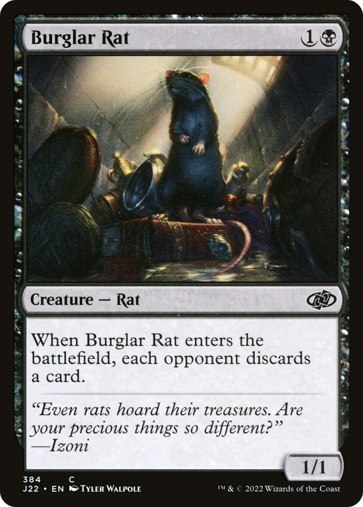 Burglar Rat (J22-384) - Jumpstart 2022 - Premium MTG Single from Wizards of the Coast - Just $0.08! Shop now at Game Crave Tournament Store