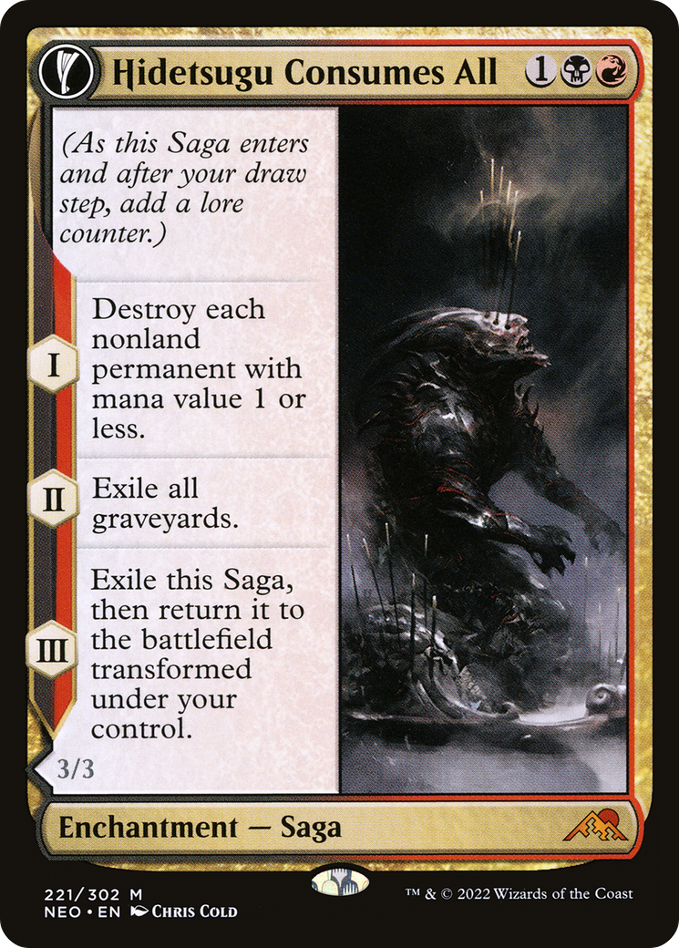 Hidetsugu Consumes All // Vessel of the All-Consuming (NEO-221) - Kamigawa: Neon Dynasty: (fandfc) - Premium MTG Single from Wizards of the Coast - Just $0.08! Shop now at Game Crave Tournament Store