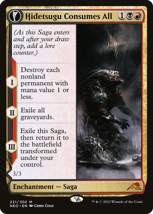Hidetsugu Consumes All // Vessel of the All-Consuming (NEO-221) - Kamigawa: Neon Dynasty: (fandfc) - Premium MTG Single from Wizards of the Coast - Just $0.15! Shop now at Game Crave Tournament Store