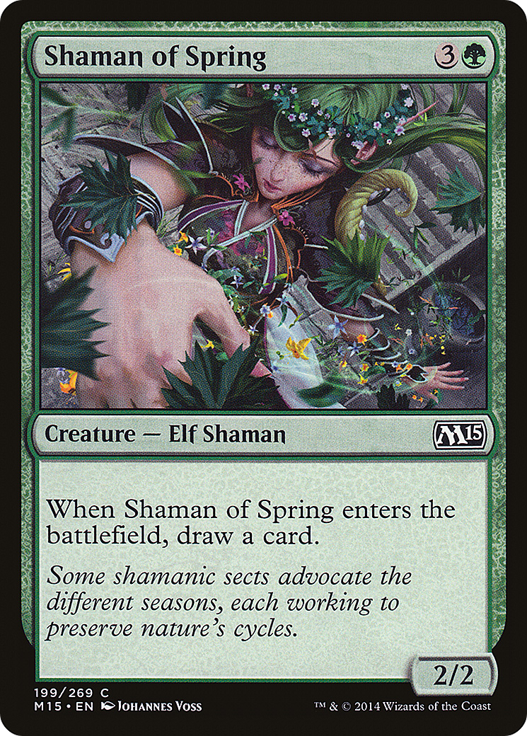 Shaman of Spring (M15-199) - Magic 2015 Foil - Premium MTG Single from Wizards of the Coast - Just $1.30! Shop now at Game Crave Tournament Store