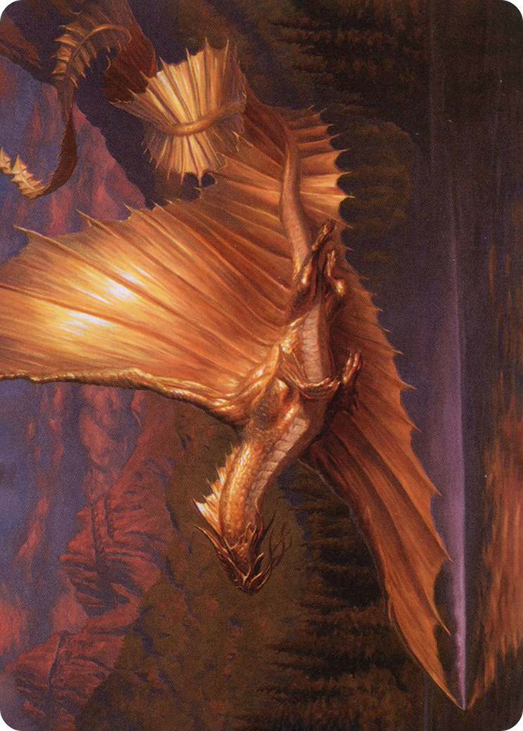 Adult Gold Dragon // Adult Gold Dragon (AAFR-058) - Adventures in the Forgotten Realms Art Series (Borderless) - Premium MTG Single from Wizards of the Coast - Just $0! Shop now at Game Crave Tournament Store