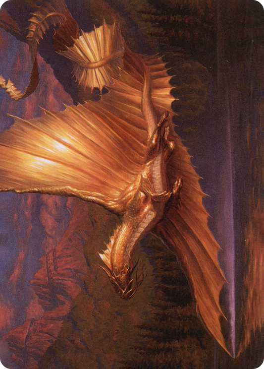 Adult Gold Dragon // Adult Gold Dragon (AAFR-058) - Adventures in the Forgotten Realms Art Series (Borderless) Foil - Premium MTG Single from Wizards of the Coast - Just $0! Shop now at Game Crave Tournament Store