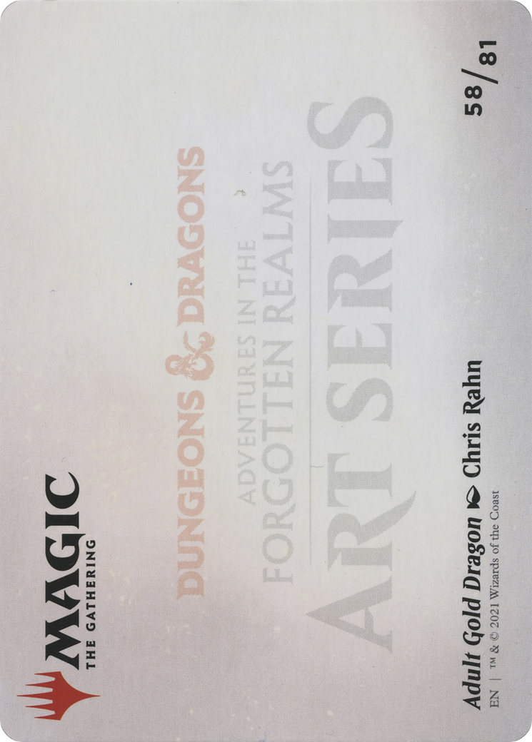 Adult Gold Dragon // Adult Gold Dragon (AAFR-058) - Adventures in the Forgotten Realms Art Series (Borderless) - Premium MTG Single from Wizards of the Coast - Just $0! Shop now at Game Crave Tournament Store