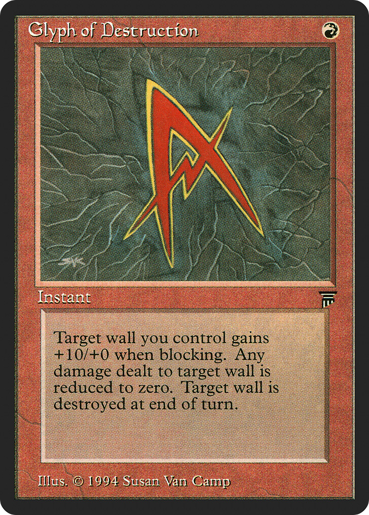 Glyph of Destruction (LEG-150) - Legends - Premium MTG Single from Wizards of the Coast - Just $0.37! Shop now at Game Crave Tournament Store