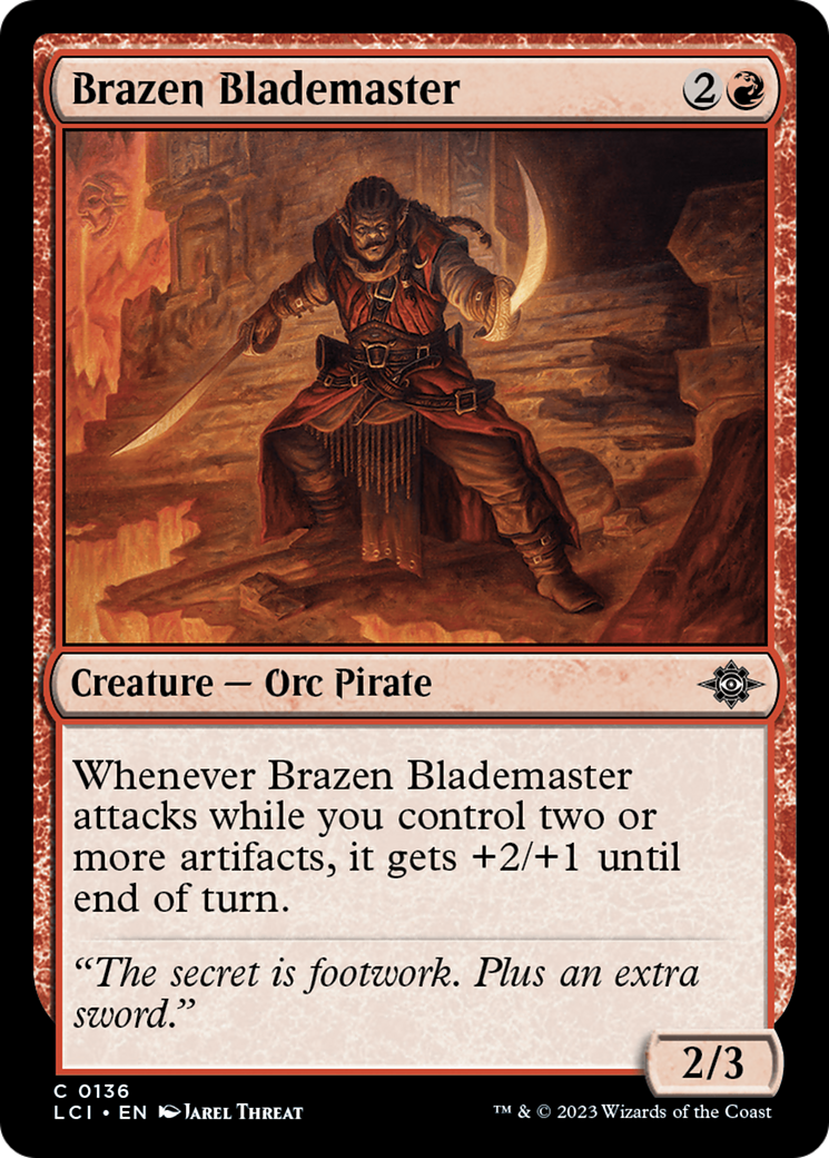 Brazen Blademaster (LCI-136) - The Lost Caverns of Ixalan - Premium MTG Single from Wizards of the Coast - Just $0.08! Shop now at Game Crave Tournament Store