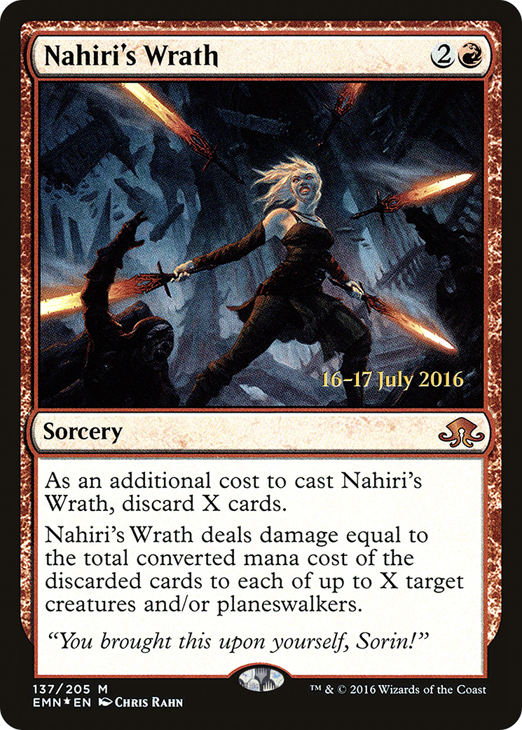 Nahiri's Wrath (PEMN-137S) - Eldritch Moon Promos Foil - Premium MTG Single from Wizards of the Coast - Just $1.78! Shop now at Game Crave Tournament Store