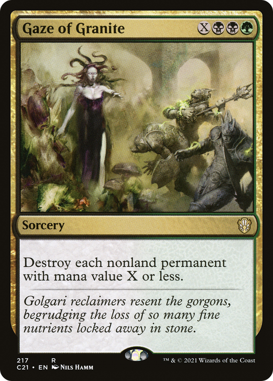 Gaze of Granite (C21-217) - Commander 2021 - Premium MTG Single from Wizards of the Coast - Just $0.25! Shop now at Game Crave Tournament Store