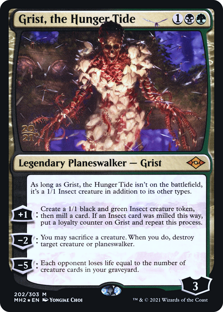 Grist, the Hunger Tide (PMH2-202S) - Modern Horizons 2 Promos Foil - Premium MTG Single from Wizards of the Coast - Just $2.09! Shop now at Game Crave Tournament Store