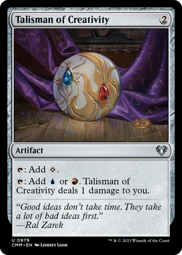 Talisman of Creativity (CMM-979) - Commander Masters - Premium MTG Single from Wizards of the Coast - Just $0.42! Shop now at Game Crave Tournament Store