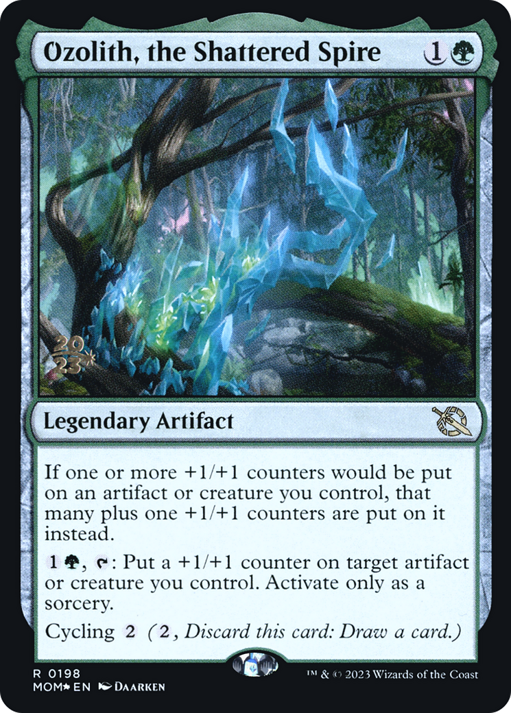 Ozolith, the Shattered Spire (PMOM-198S) - March of the Machine Promos Foil - Premium MTG Single from Wizards of the Coast - Just $7.50! Shop now at Game Crave Tournament Store