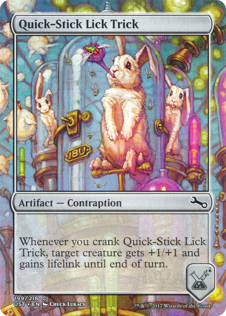 Quick-Stick Lick Trick (UST-199) - Unstable (Borderless) - Premium MTG Single from Wizards of the Coast - Just $0.08! Shop now at Game Crave Tournament Store
